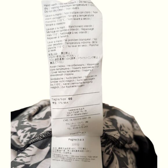 Red Valentino Black & Pink Abstract Floral Print A-Line Skirt EU 46 US 12 NWT - Picture 8 of 8